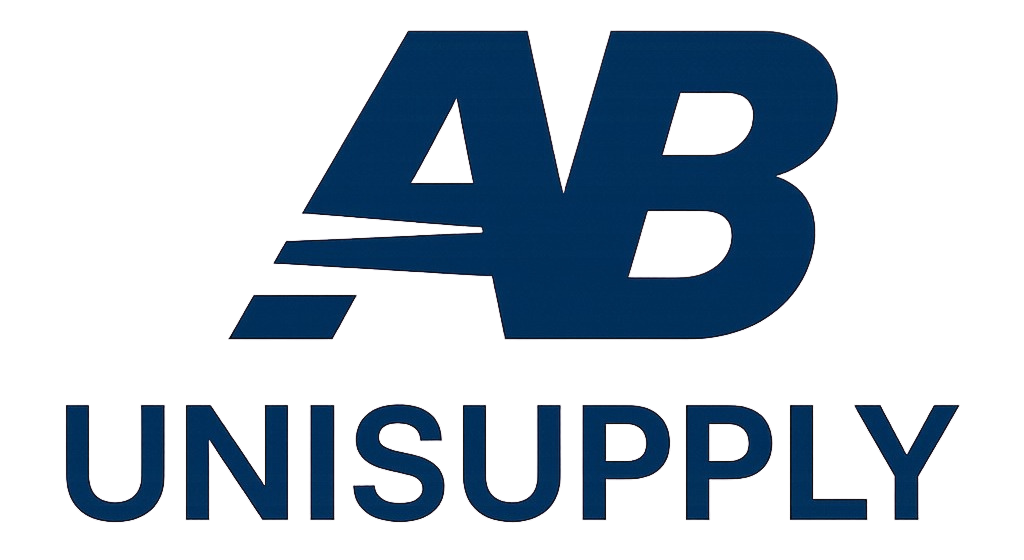 AB Unisupply Logo 3 Transparent White