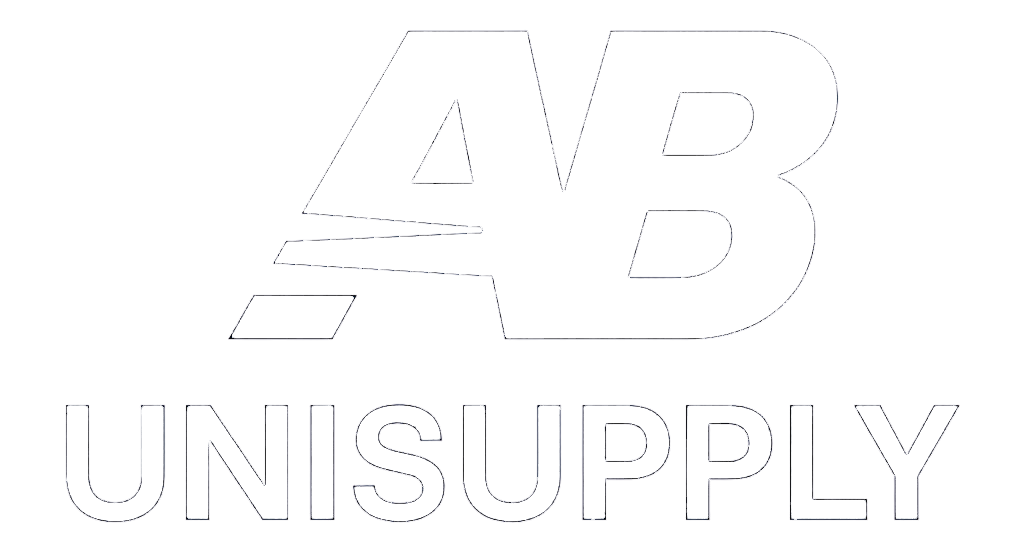 AB Unisupply Logo 3 Transparent White
